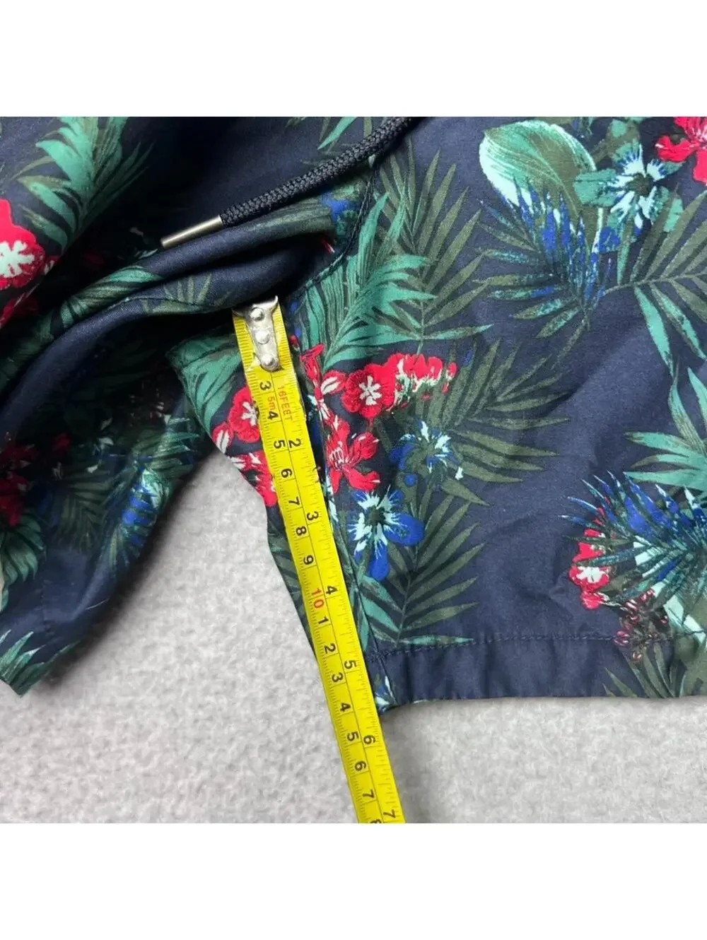 Banana Republic Mens Green Navy Floral Swim Trunks Board Shorts M Beach Surf